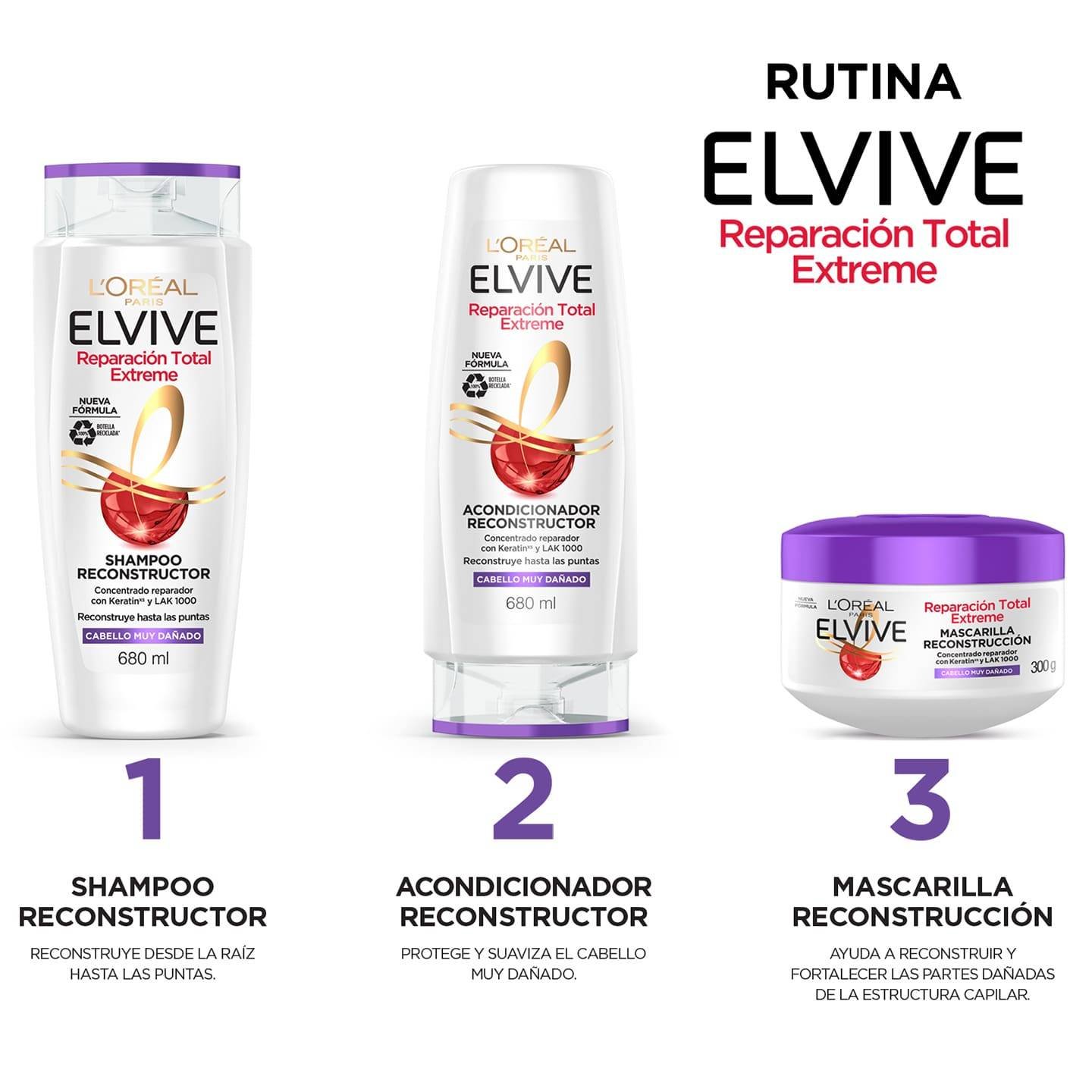 Loreal Elvive Reparacion Total 5 Extreme Rutina Min